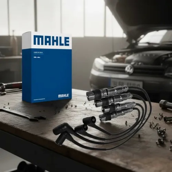 Kit Cables Bujias Volkswagen Gol Trend Crossfox 1.6 8v Mahle Negro