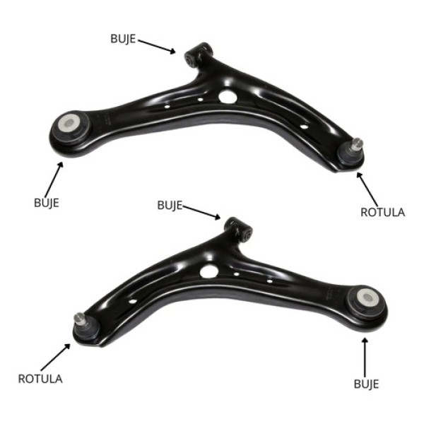 Kit X2 Parrilla + Rotulas Delanteras Nakata Fiesta Kinetic