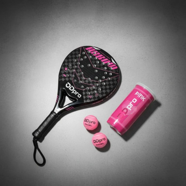 Paleta Pala Padel Odpro Arrow Carbon Eva Soft 38mm + Tubo Rosa Chicle