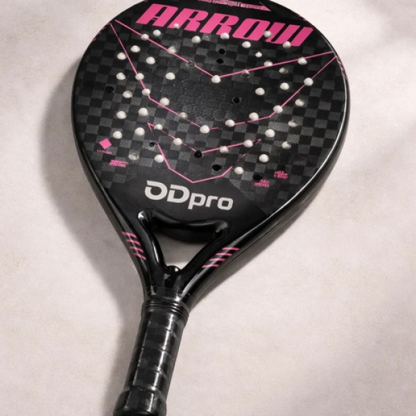 Paleta Pala Padel Odpro Arrow Carbon Eva Soft 38mm + Tubo Rosa Chicle