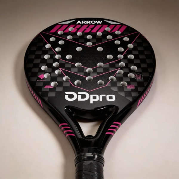 Paleta Pala Padel Odpro Arrow Carbon Eva Soft 38mm + Tubo Rosa Chicle