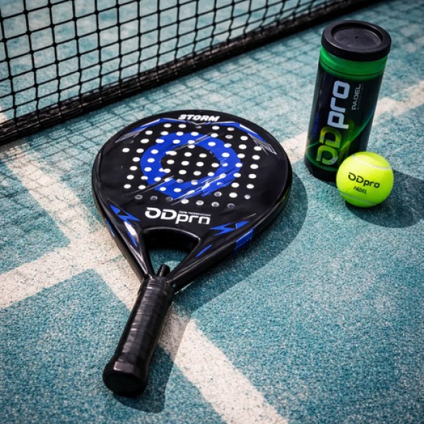 Paleta Padel Odpro Storm Soft Eva Fibra Vidrio Redonda Azul