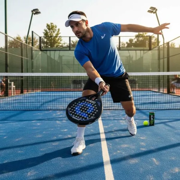 Paleta Padel Odpro Storm Soft Eva Fibra Vidrio Redonda Azul