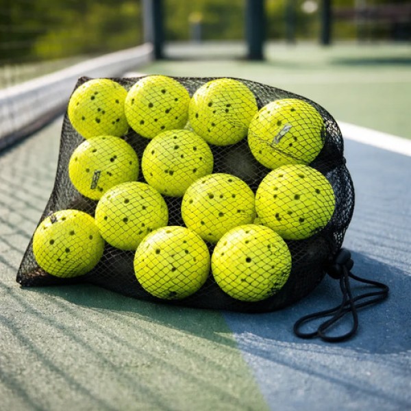 Kit X12 Pelotas Odea Pickleball 40 Hoyos Pro Outdoor Usapa Verde Lima