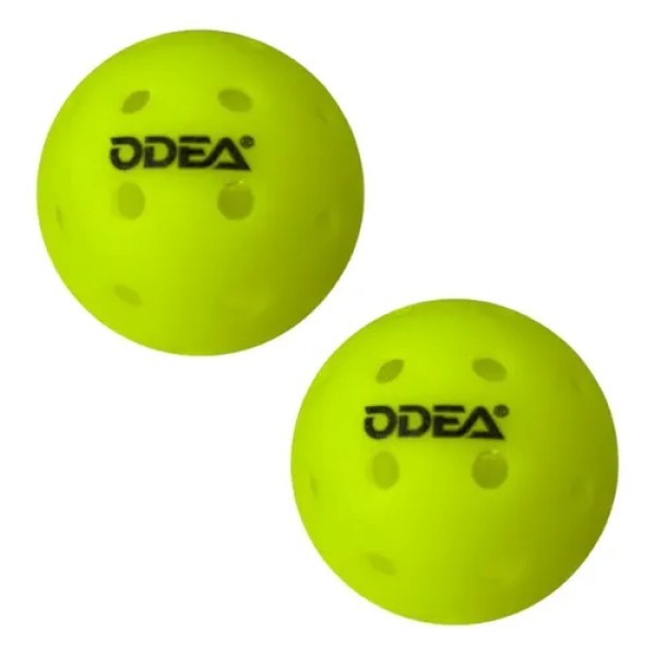 Kit X12 Pelotas Odea Pickleball 40 Hoyos Pro Outdoor Usapa Verde Lima