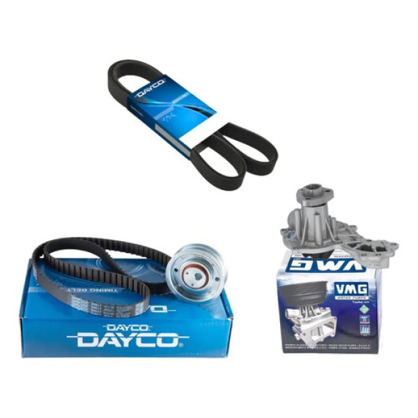 Kit Distribucion Dayco + Bomba Agua + Poli V Gol Power 1.6