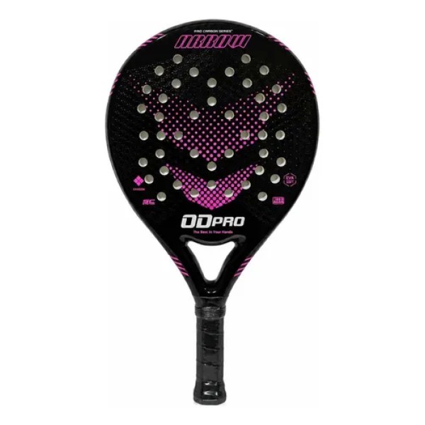Paleta Padel Odpro Arrow 2026 Carbon Eva Soft 38mm Rosa Chicle