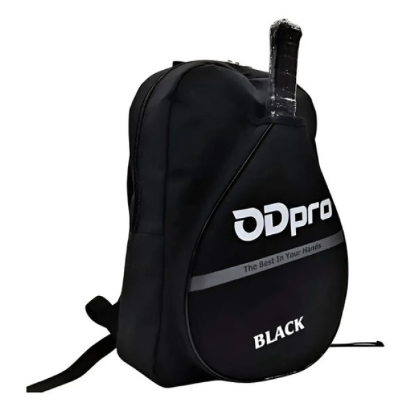 Paletero Mochila Odpro Negro Para Padél Con Compartimento Paleta Y 2 Bolsillos