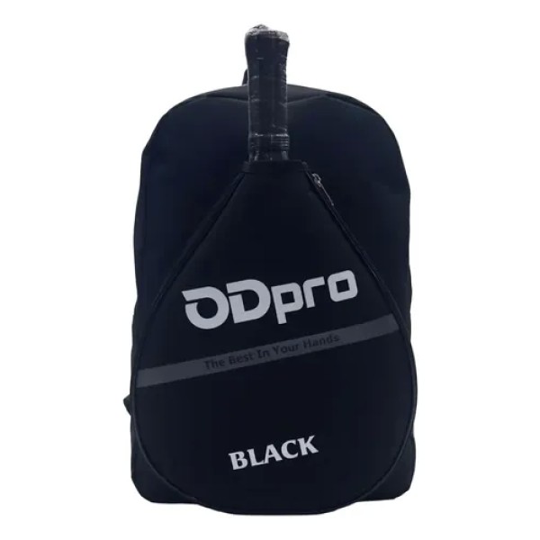 Paletero Mochila Odpro Negro Para Padél Con Compartimento Paleta Y 2 Bolsillos