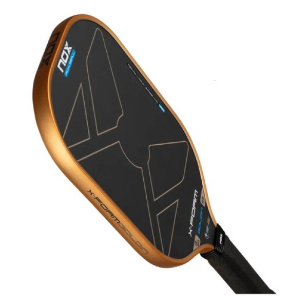 Paleta Pickleball Nox X-foam Goldin 14 Mm Dorado Oscuro