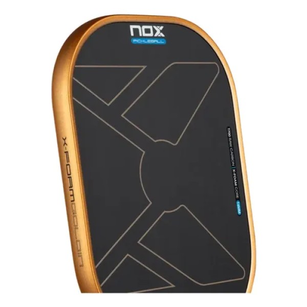 Paleta Pickleball Nox X-foam Goldin 14 Mm Dorado Oscuro