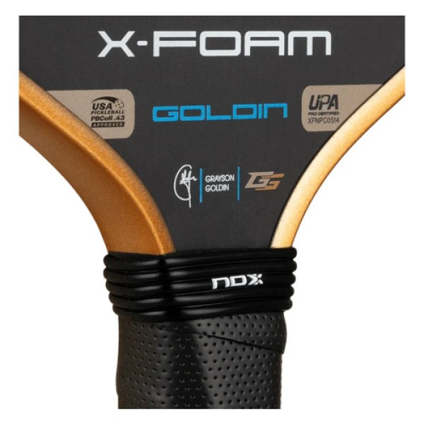 Paleta Pickleball Nox X-foam Goldin 14 Mm Dorado Oscuro