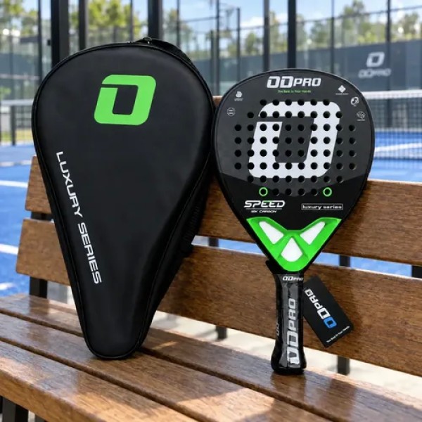 Paleta Pádel Odpro Speed Carbono 12k Luxury Con Funda Verde
