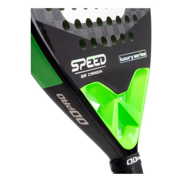Paleta Pádel Odpro Speed Carbono 12k Luxury Con Funda Verde