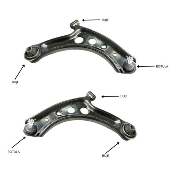 Kit X2 Parrilla + Rotulas Delanteras Nakata Toyota Etios