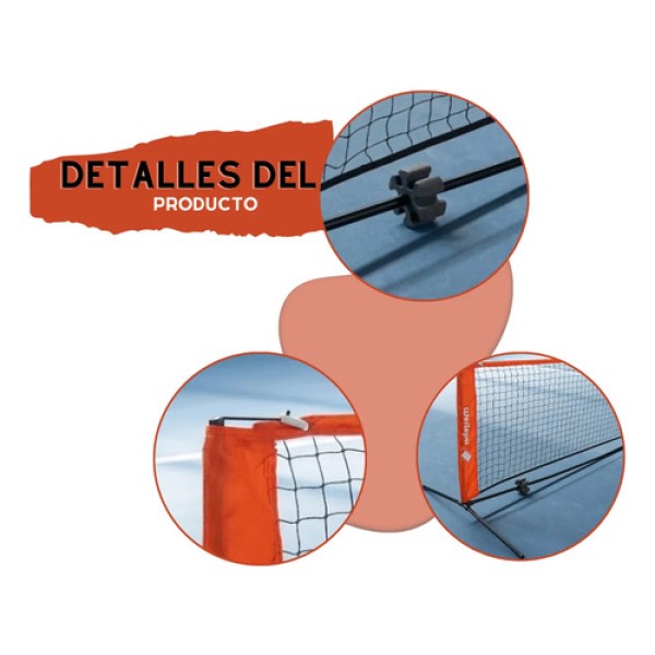 Red Portatil Pickelball 6 Mts , Mini Tenis,etc Weilepu