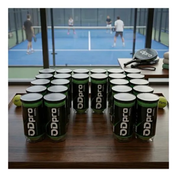 Caja 24 Tubos De Pelotas X2 Padel Tenis Odpro Amarillo Verde Lima
