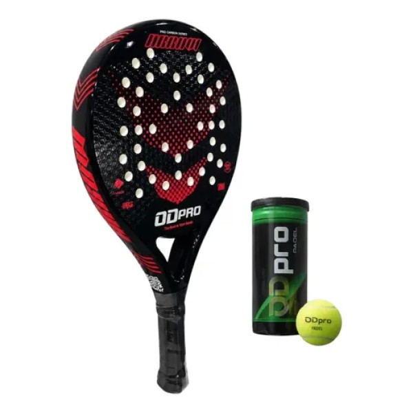 Paleta Padel Odpro Arrow 2026 Carbon Eva Soft 38mm + Tubo Rojo