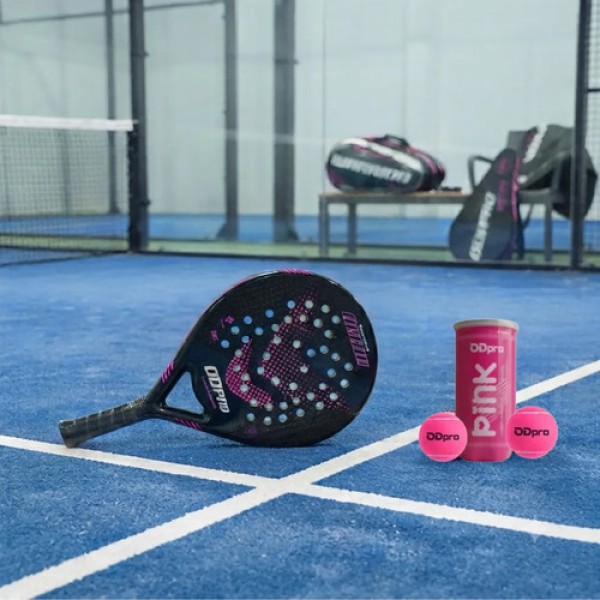 Paleta Padel Odpro Arrow 2026 Carbon Eva Soft 38mm + Tubo Rosa Chicle