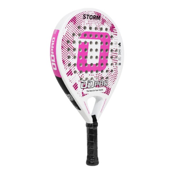 Paleta Padel Odpro Storm Soft Eva Fibra Vidrio Redonda Rosa Chicle