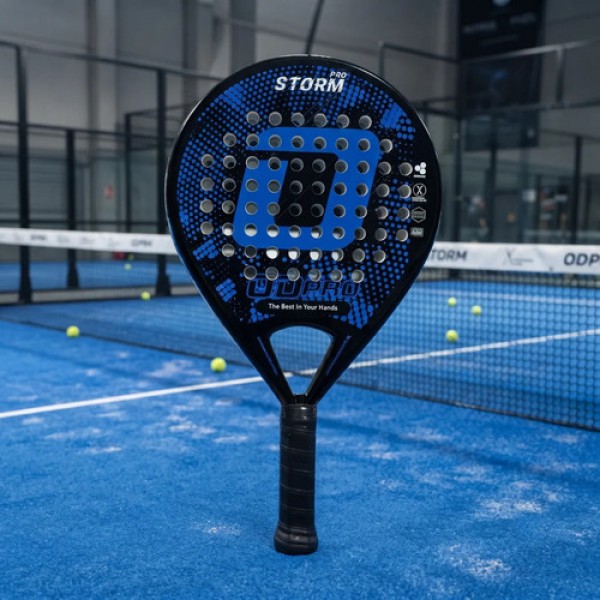 Paleta Padel Odpro Storm Soft Eva Fibra Vidrio Redonda Azul