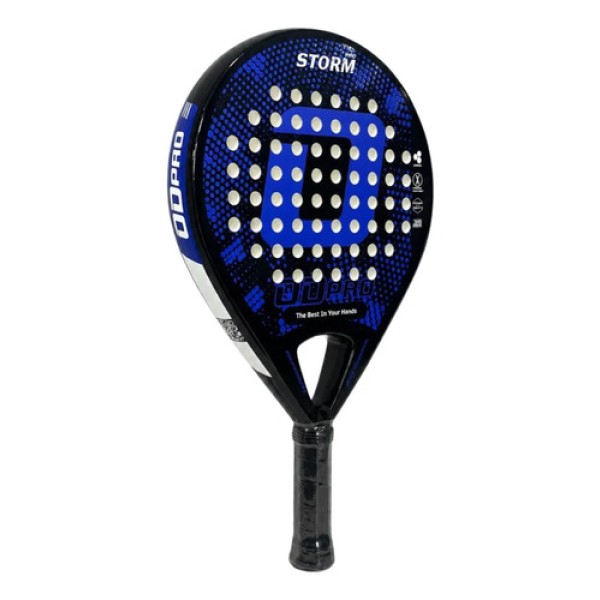 Paleta Padel Odpro Storm Soft Eva Fibra Vidrio Redonda Azul