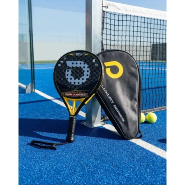 Paleta Padel Odpro Luxury Control Carbon 12k Funda Eva Soft Amarillo