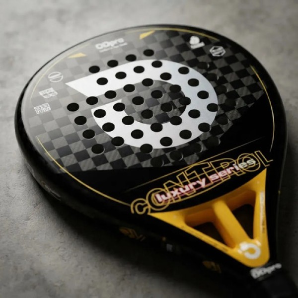 Paleta Padel Odpro Luxury Control Carbon 12k Funda Eva Soft Amarillo