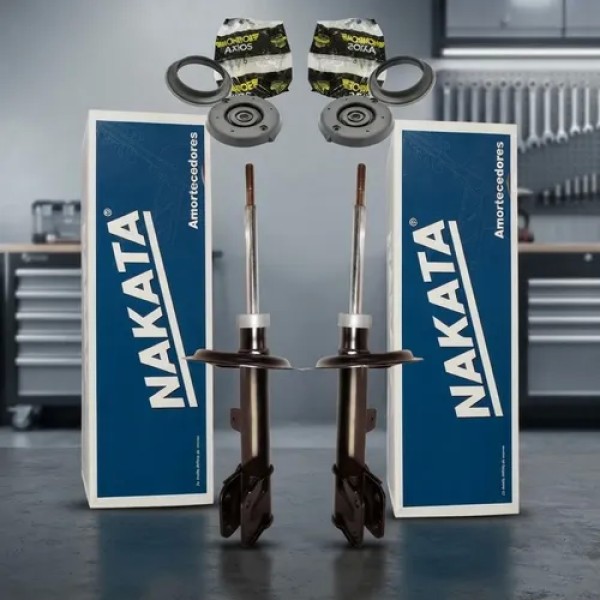 Kit X2 Amortiguadores Delanteros Nakata + Cazoletas 307 C4