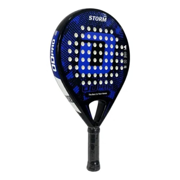 Paleta Padel Odpro Storm Azul Soft Eva Fibra Vidrio Redonda Azul
