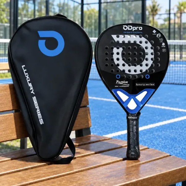 Paleta Pádel Odpro Passion Carbono 18k Luxury Con Funda Azul