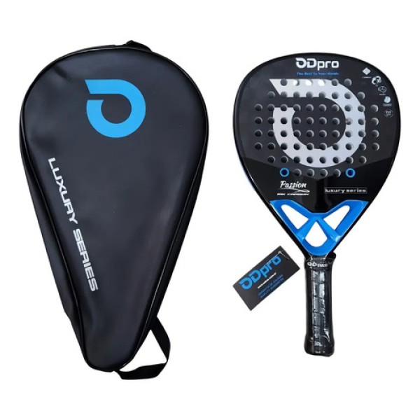 Paleta Pádel Odpro Passion Carbono 18k Luxury Con Funda Azul